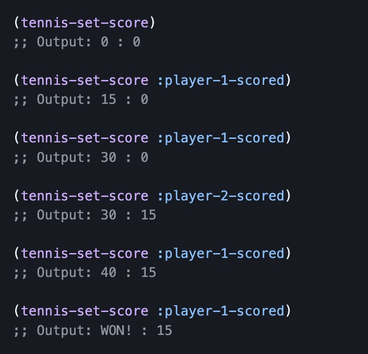 Screenshot of Tennis Score Keeper