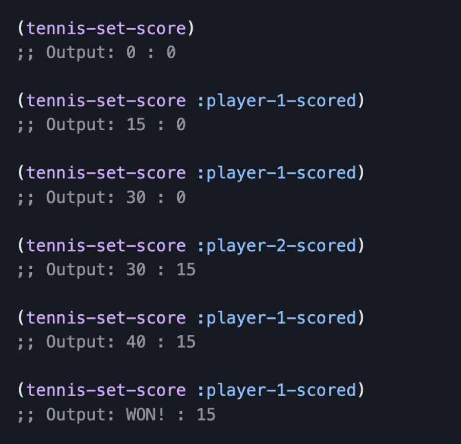 Screenshot of Tennis Score Keeper